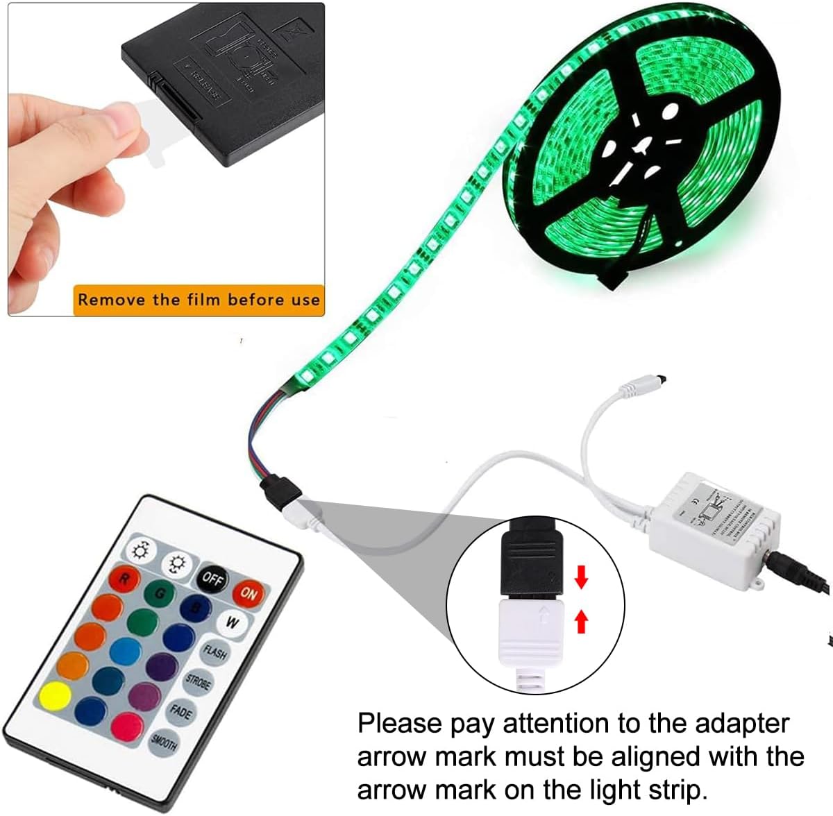 SUPERNIGHT 24-Key RGB LED Remote – Practical Housewarming Gift for New Homeowners, 2-Pack Replacement for Strip Light Setups