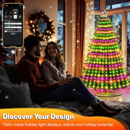 Surplife Cascading Christmas Lights – Thoughtful Holiday Gift for Mom and Her Cozy Home Setup
