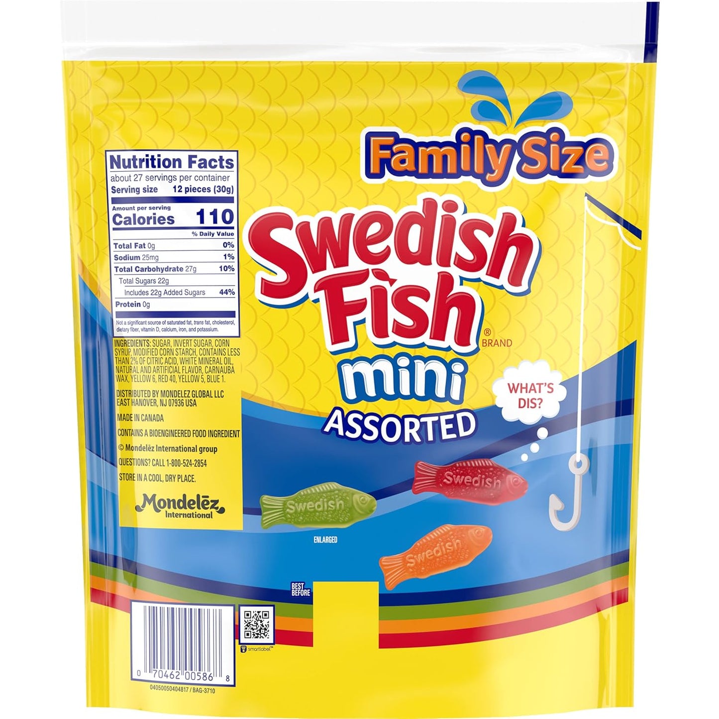 Swedish Fish Mini Soft Candy – Sweet Surprise Gift for Mom, Coworker, or Neighbor, Bulk 2 oz Snack Bags, 24 Count