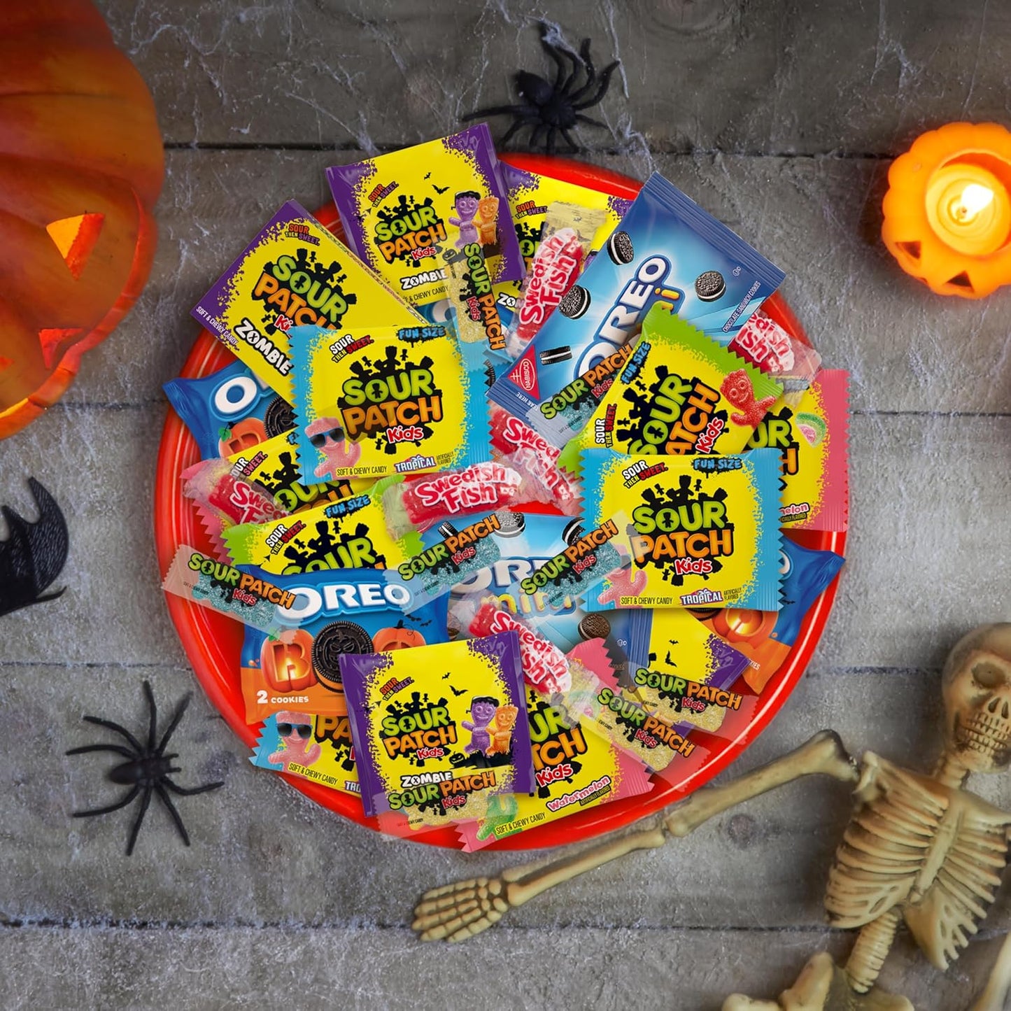 SWEDISH FISH Mini Soft Chewy Candy, 22 Halloween Treat Bags for Party Favor Gifting