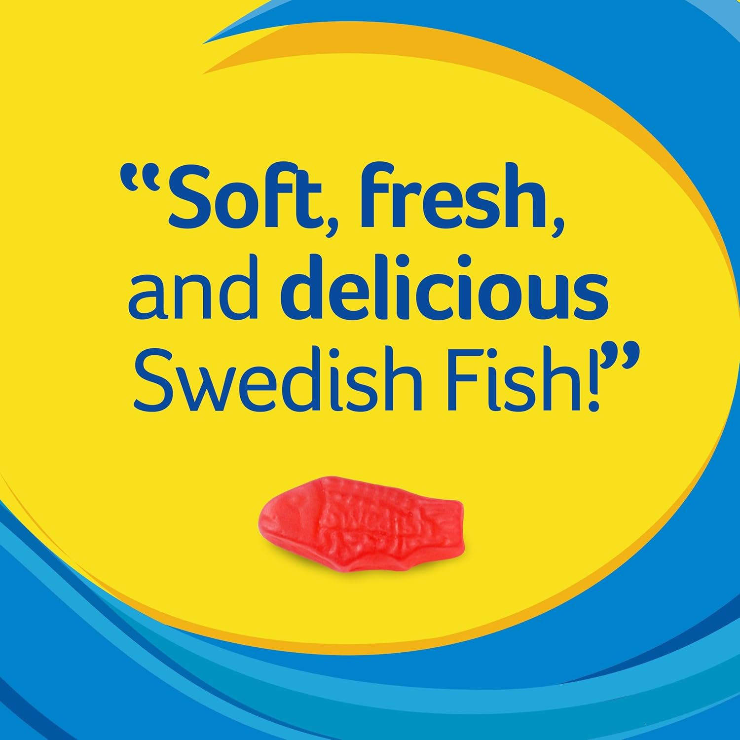SWEDISH FISH Soft & Chewy Candy Car Cup Holder Snacks for Travel, 12 Pack 3.1 oz Boxes