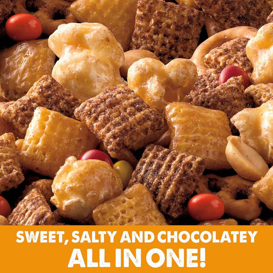 Chex Mix Turtle Snack Mix – Portable Sweet and Salty Trail Mix for Camping, Hiking, and Rest Stops