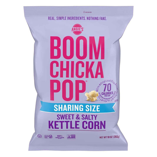 Angie's BOOMCHICKAPOP Sweet and Salty Kettle Corn Popcorn – Thoughtful Care Package Gift for College Students and Grandkids