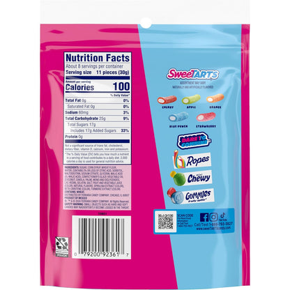 SweeTARTS Mini Chewy Candy – After-School Treat Bowl for Kids, No Artificial Dyes 12 oz
