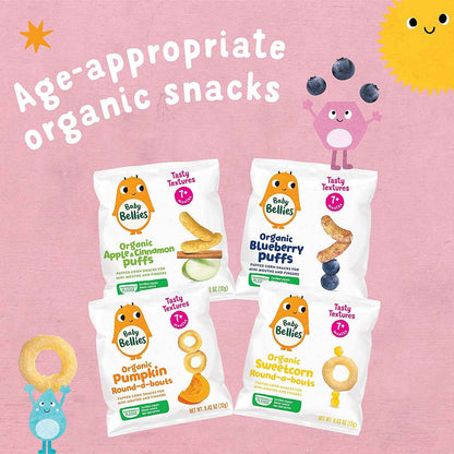 Little Bellies Organic Strawberry Pick-Me Sticks – Soft Baby Finger Food for 7+ Months, Self-Feeding Practice