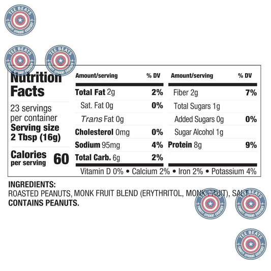 PBfit No Sugar Added Peanut Butter Powder for Home Office Fuel, Quick Protein Shake for Workdays