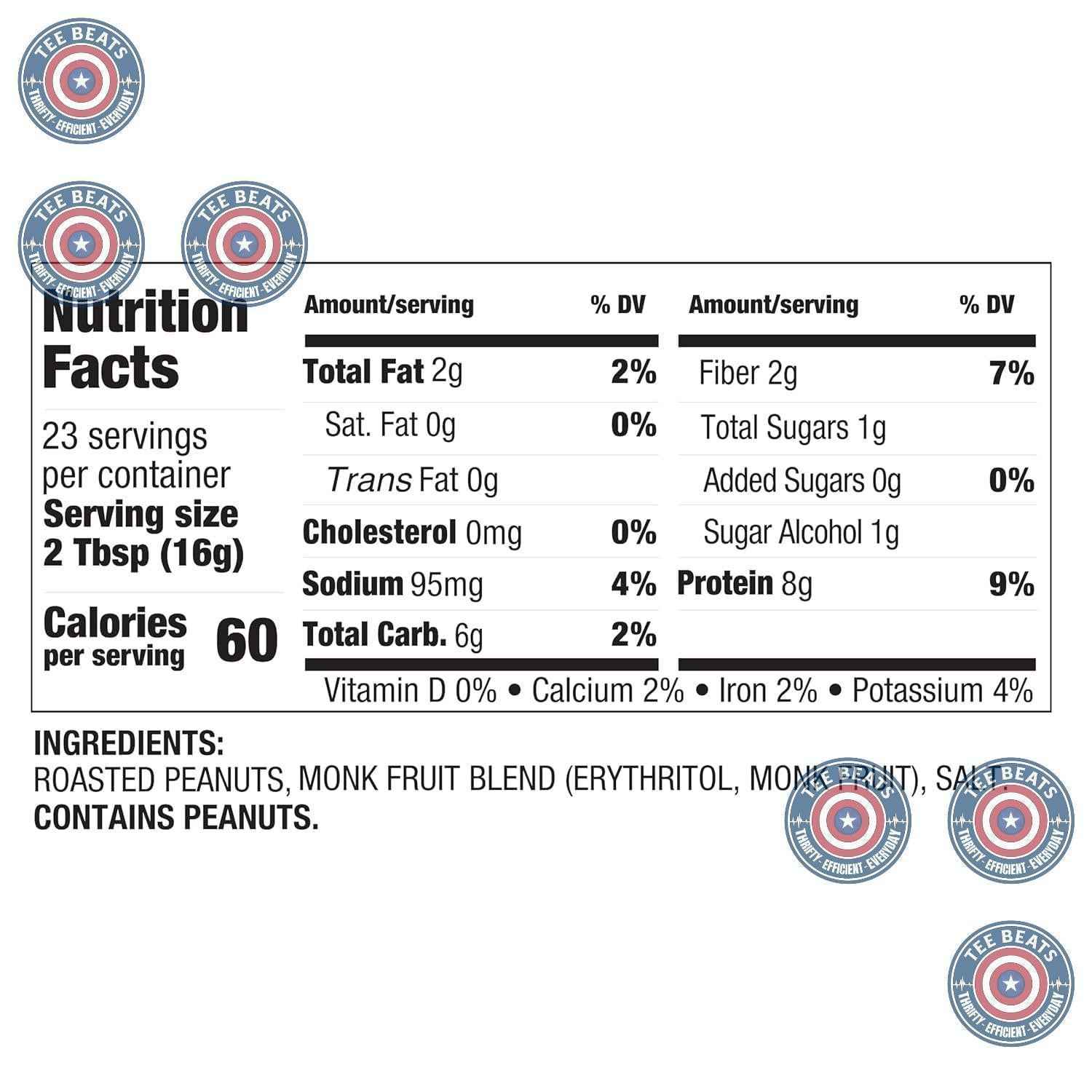 PBfit No Sugar Added Peanut Butter Powder for Home Office Fuel, Quick Protein Shake for Workdays