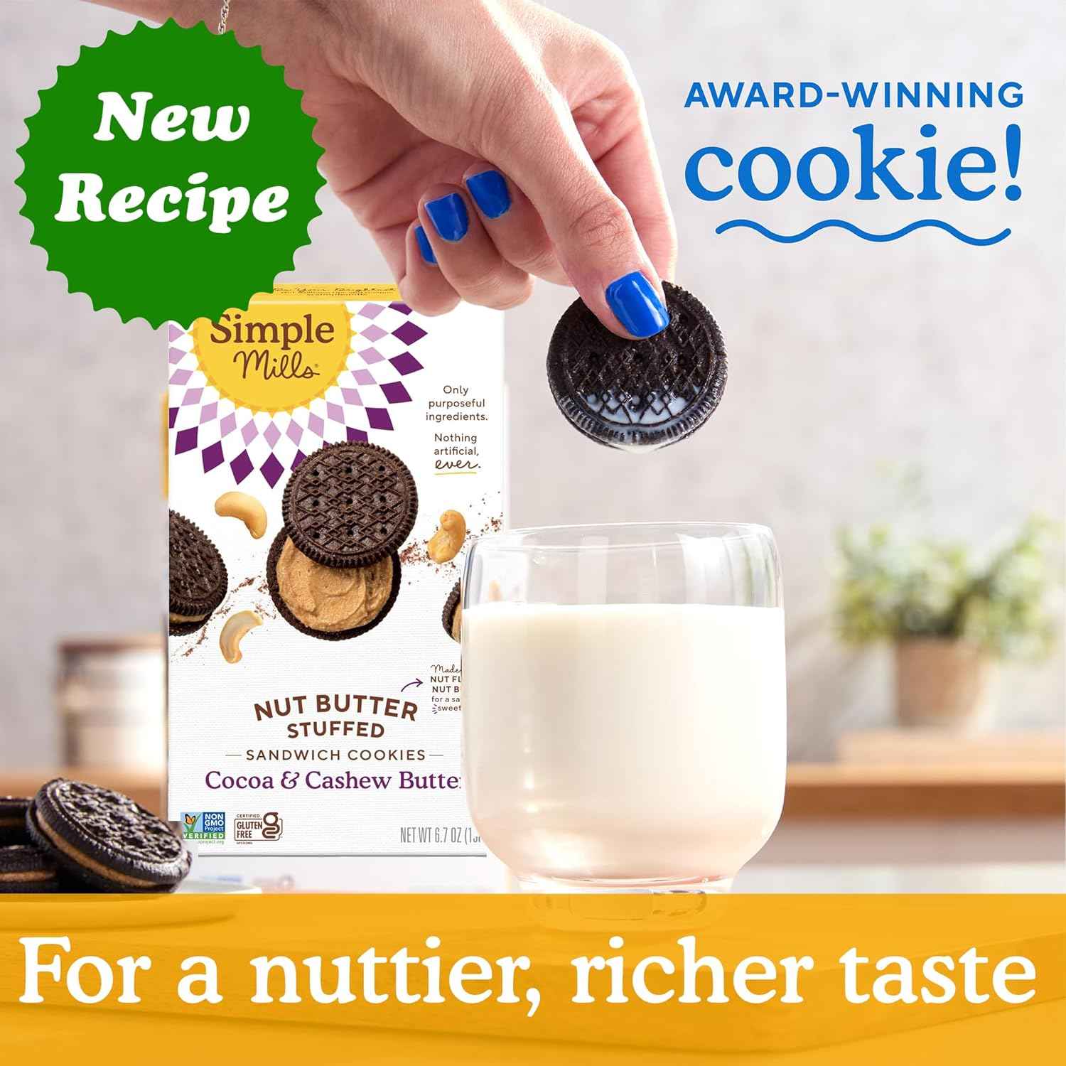 Simple Mills Cocoa Cashew Crème Cookies – Safe Lunchbox Treat for Allergy-Aware Classrooms