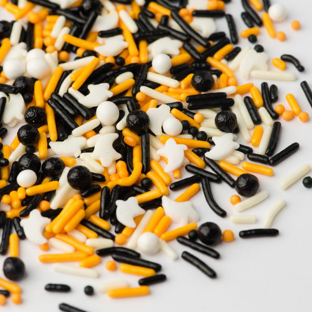 Sweets Indeed Natural Dye Free Halloween Sprinkles – Clean Ingredient Edible Topping for Mindful Bakers