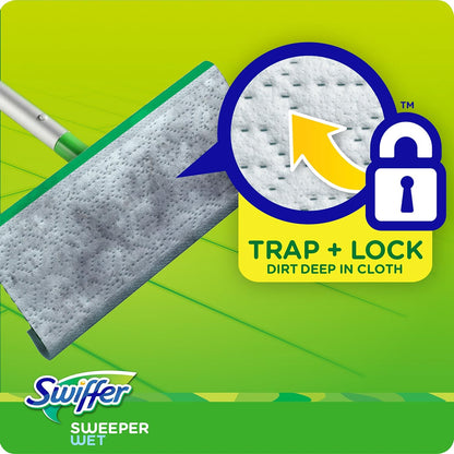 Swiffer Sweeper Lavender Mop Refills – Aromatherapy Floor Reset for the Bathroom and Bedroom Wind-Down, Febreze Scented Wet Cloths, 32 Count