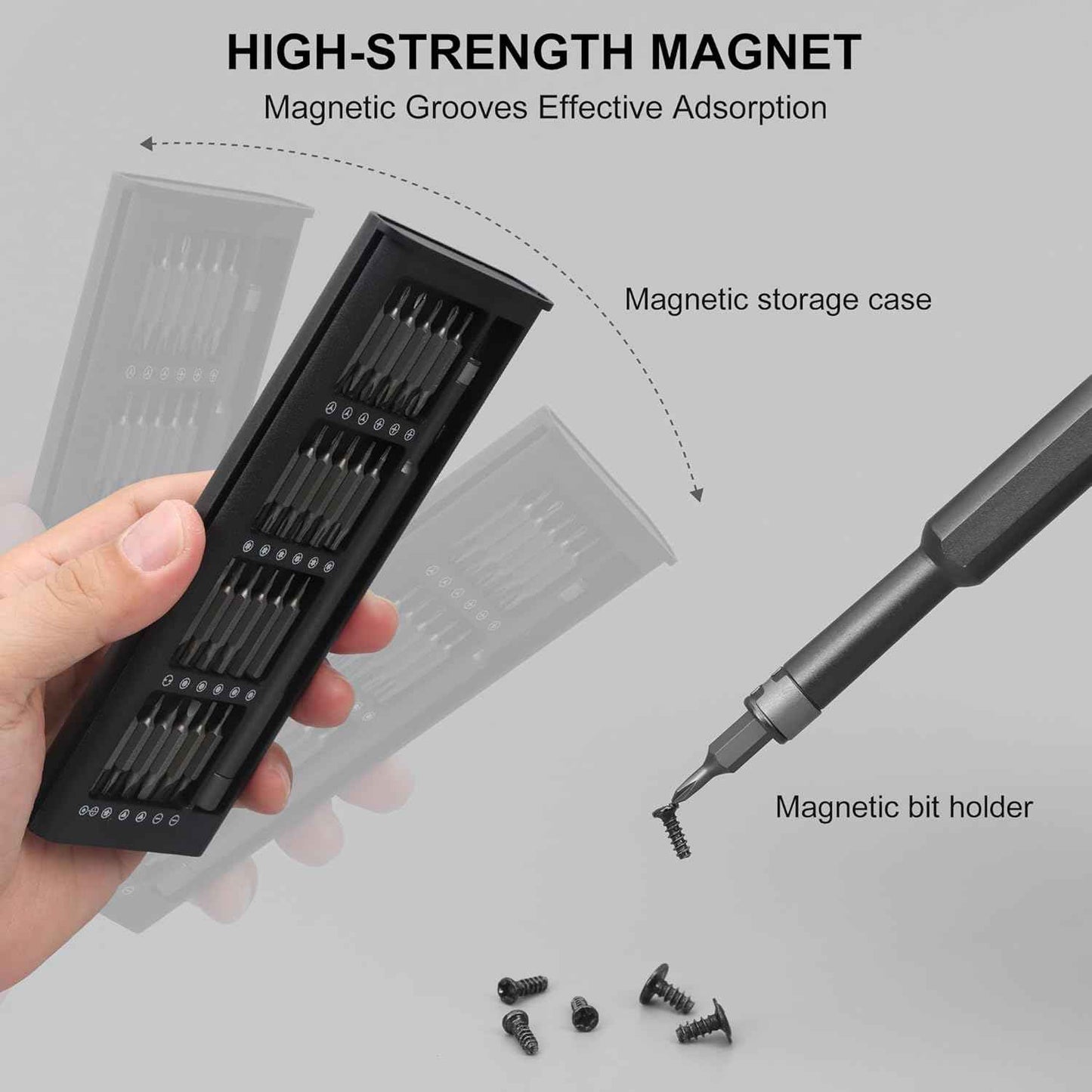 SHARDEN 49-in-1 Screwdriver Set – IT Technician Repair Tool for Workstation, Magnetic Driver Kit for Faster PC and Laptop Builds
