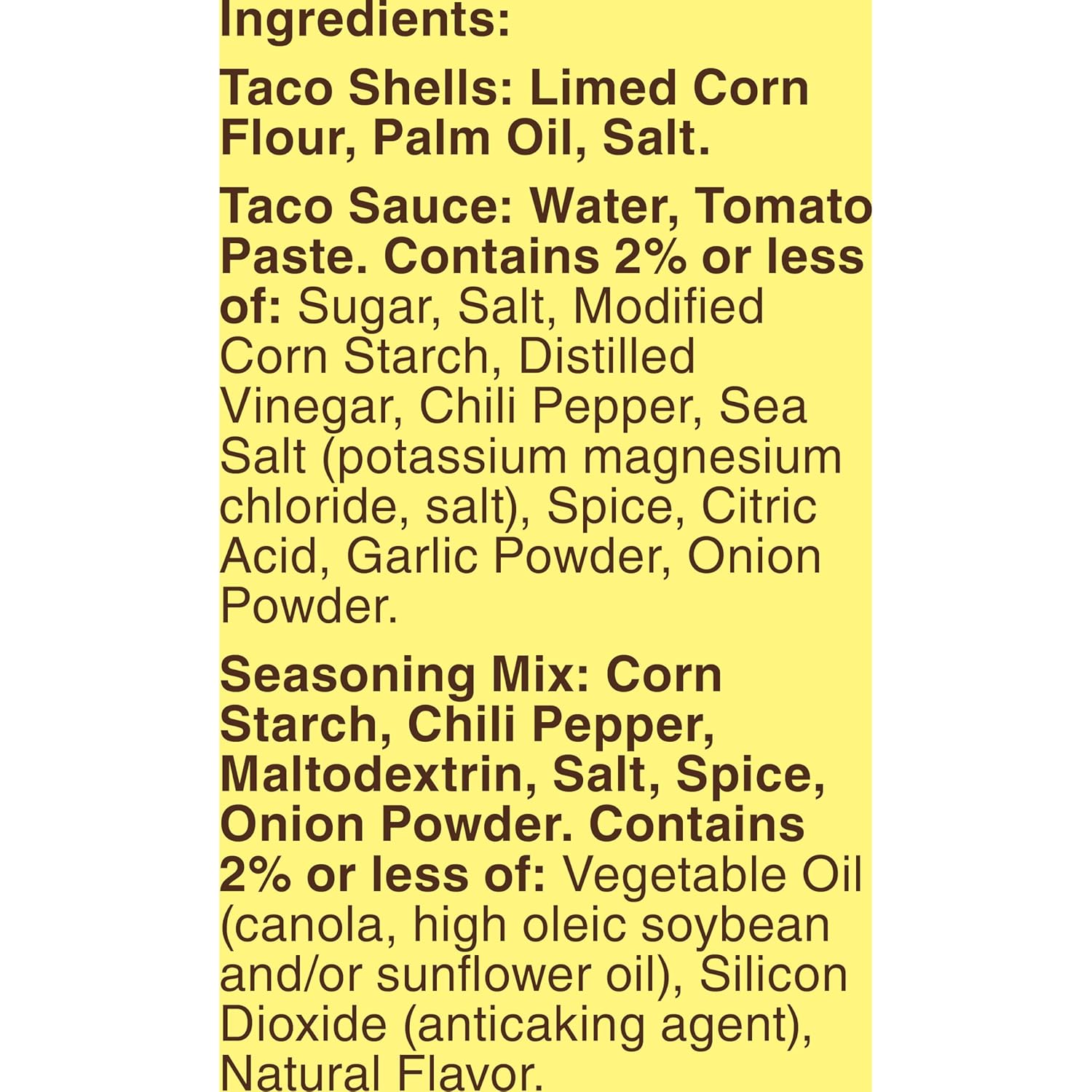 taco seasoning mix packet