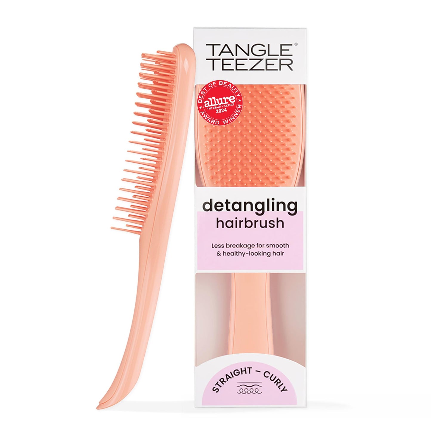 Tangle Teezer Ultimate Detangler Brush for Wet &amp;amp; Dry Hair, Eliminates Knots &amp;amp; Reduces Breakage for Straight to Wavy Hair Types, Amazon Exclusive Apricot