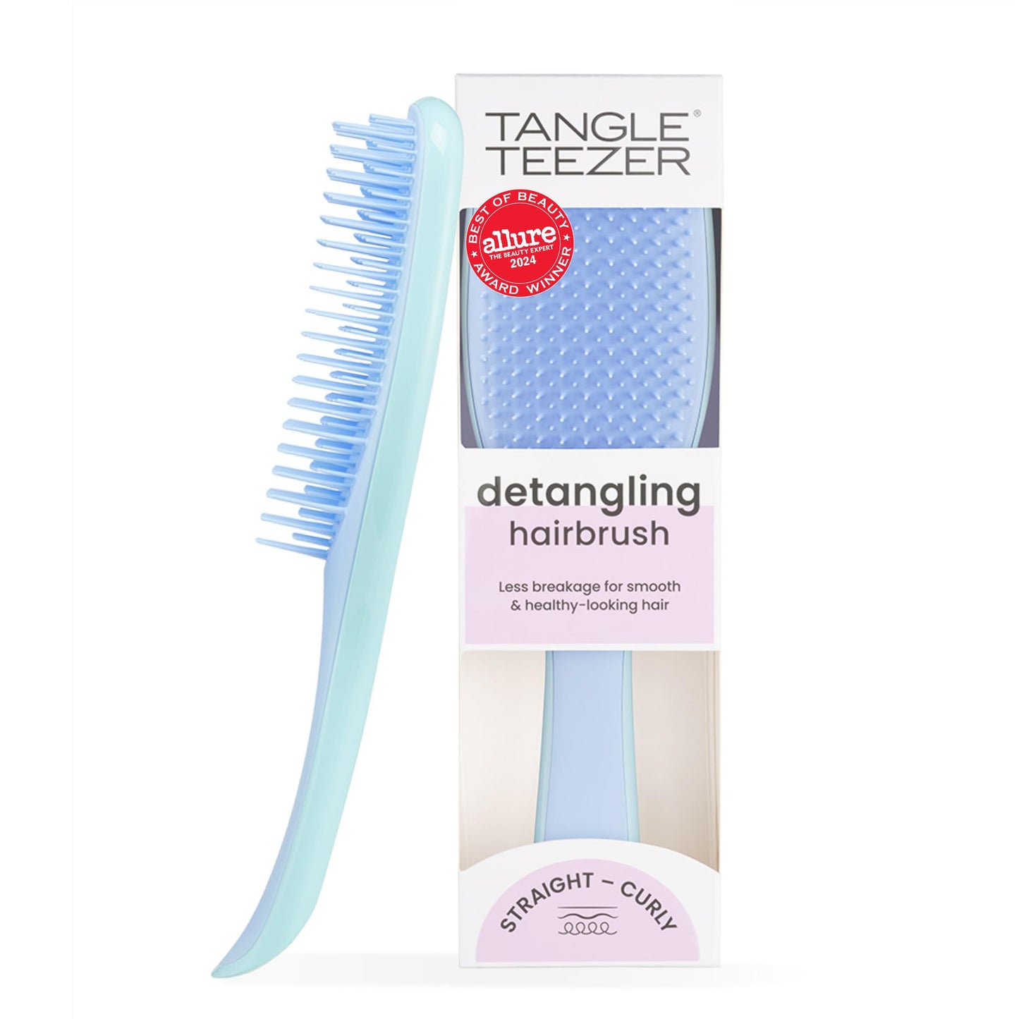 Tangle Teezer Ultimate Detangler Brush for Wet &amp;amp; Dry Hair, Eliminates Knots &amp;amp; Reduces Breakage for Straight to Wavy Hair Types, Denim Blues