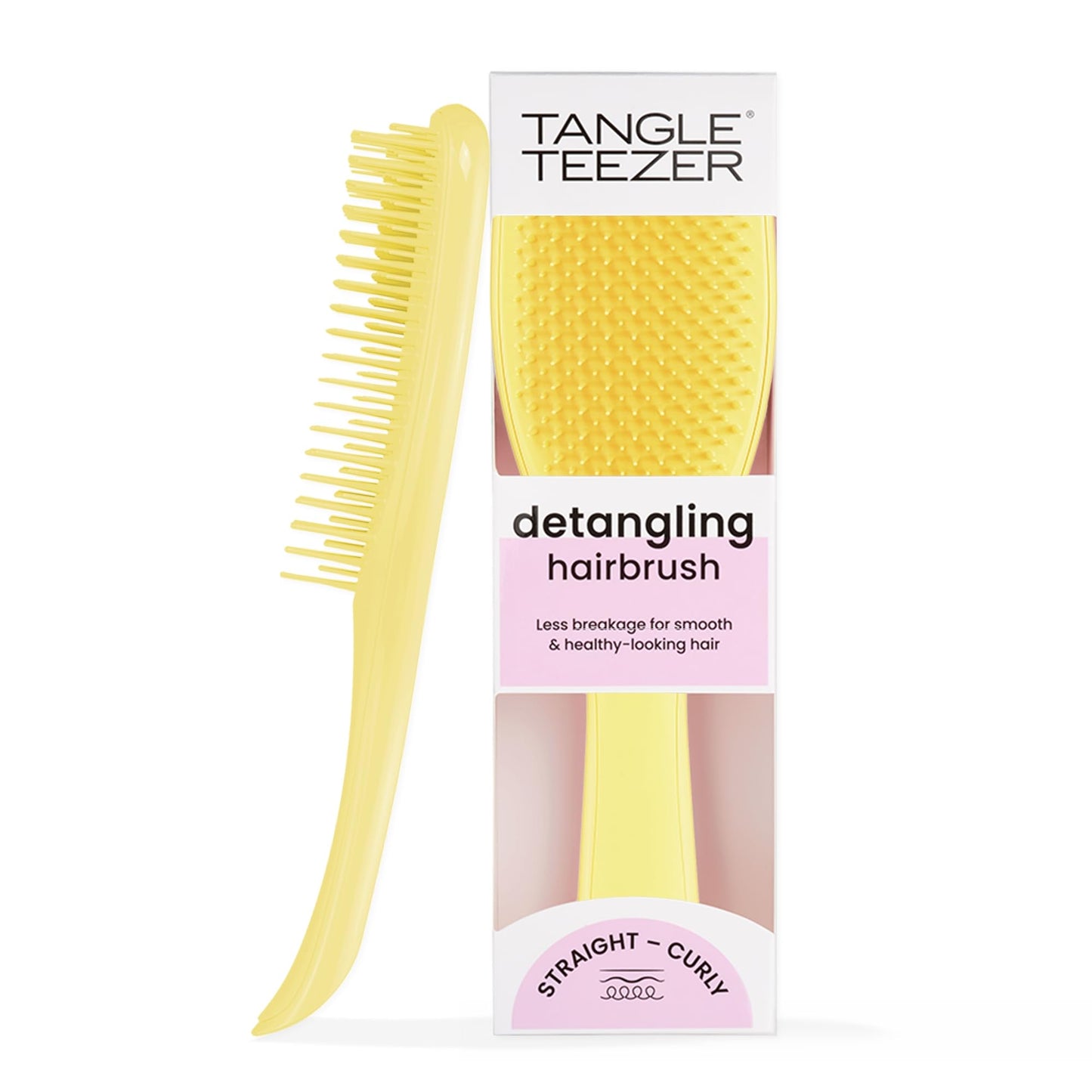 Tangle Teezer Ultimate Detangler Brush for Wet &amp;amp; Dry Hair, Eliminates Knots &amp;amp; Reduces Breakage for All Hair Types, Hyper Yellow