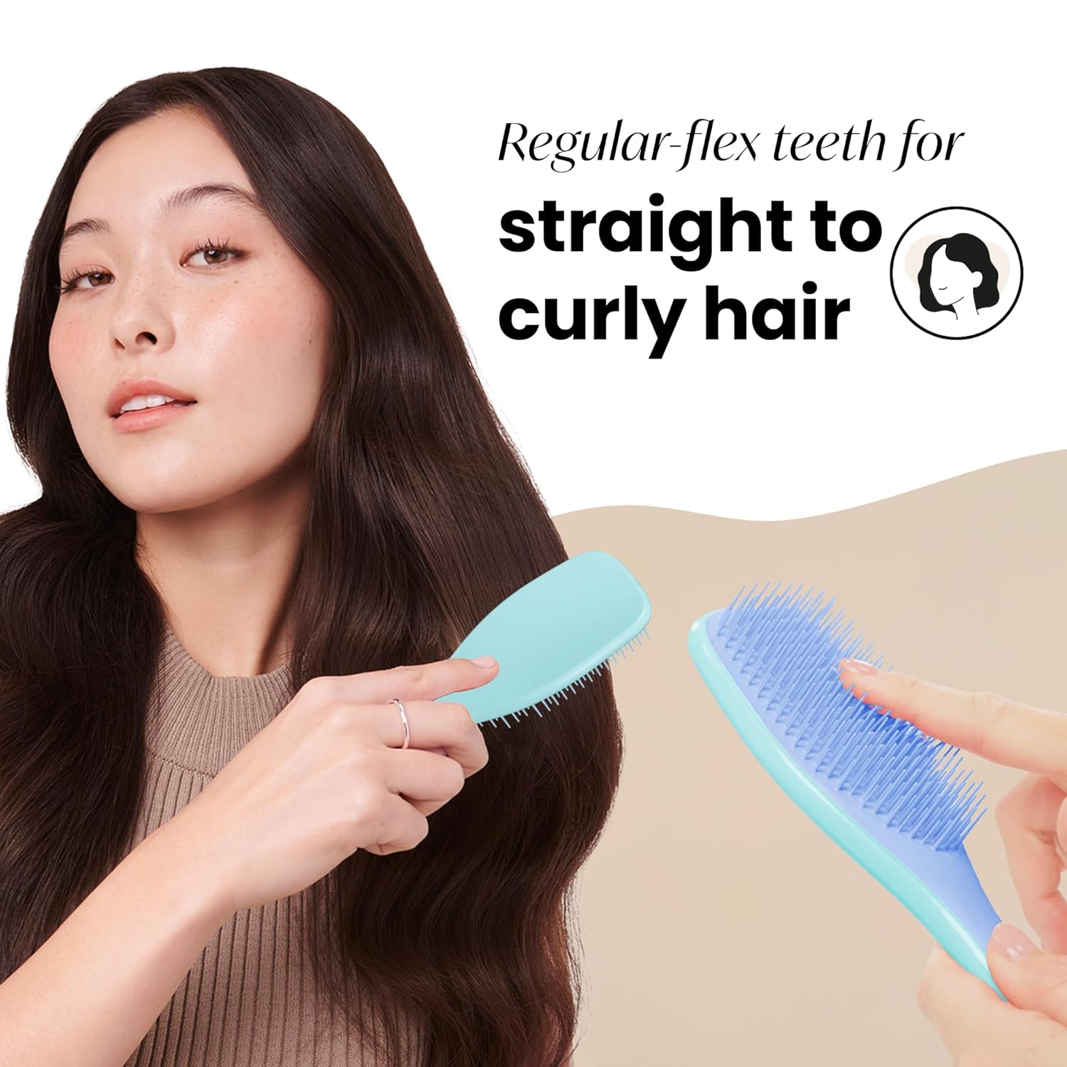 Tangle Teezer Ultimate Detangler Brush – Gym Bag Ready Detangler, Post-Workout Hair Smoothing Anywhere
