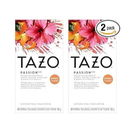 TAZO Passion Herbal Tea Bags – Caffeine-Free Family Friendly Herbal Drink for Kids and Parents