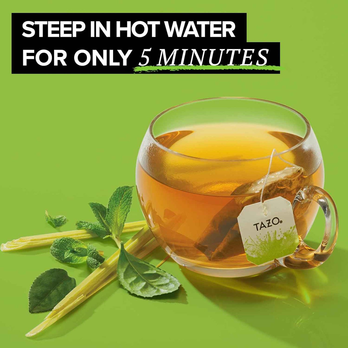 TAZO Organic Zen Green Tea Bags – Stress-Relief Herbal Blend for Bath Time Meditation Corner