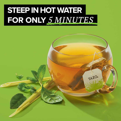TAZO Organic Zen Green Tea Bags – Stress-Relief Herbal Blend for Bath Time Meditation Corner