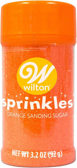Wilton Sparkling Sugar Sprinkles Orange – Vibrant Decorating Crystals for Fall-Themed Dessert Tables