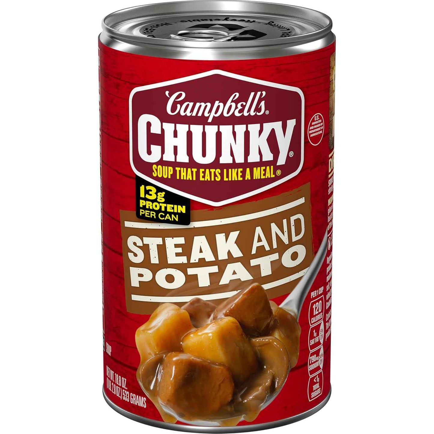 Campbell's Chunky Soup Steak With Hearty Vegetables – Mindful Weeknight Dinner Can, Portion-Controlled