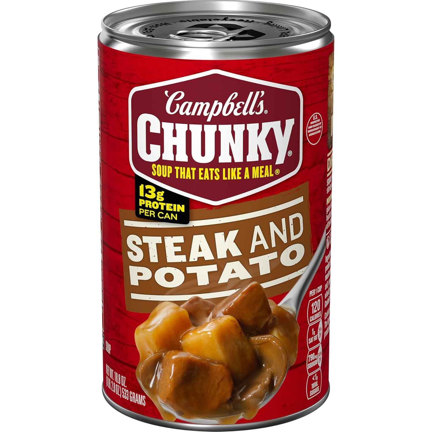 Campbell's Chunky Soup Steak With Hearty Vegetables – Mindful Weeknight Dinner Can, Portion-Controlled