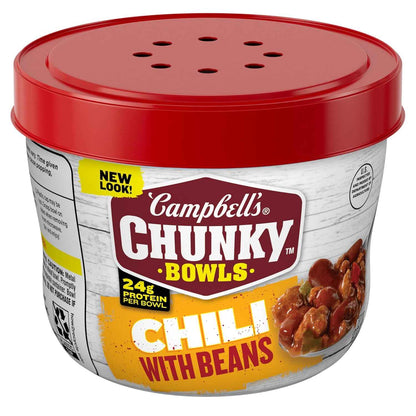 Campbell's Chunky Chili with Beans – Hearty Truck Cab Meal for Long Hauls and Job Sites