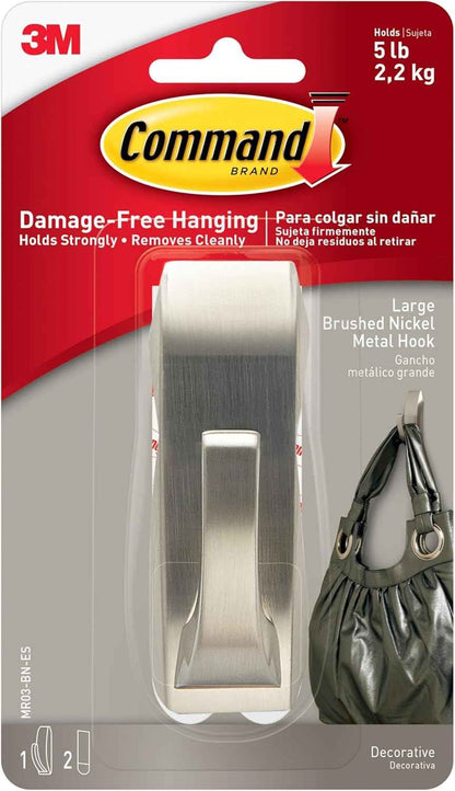 Command Modern Reflections Hook for Intentional Living and Clean-Lined Spaces, Damage-Free