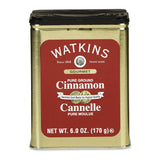 Watkins Gourmet Pure Ground Cinnamon Tin – Single-Ingredient Pantry Essential for Uncluttered Kitchens, 6 oz Tin