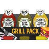 Heinz Tomato Ketchup, Sweet Relish & Yellow Mustard Grill Pack – Portable Condiment Trio for Camping and Picnics