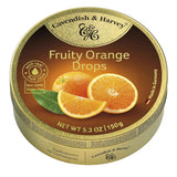 Cavendish & Harvey Fruity Orange Candy in Keepsake Gold Tin – European Luxury Candy for Entertaining