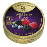 Cavendish & Harvey Wild Berry Hard Candy Drops – Elegant Birthday Gift for Her and Mom in Collectible Metal Tin