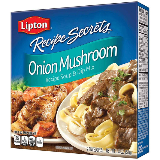 Lipton Recipe Secrets Onion Mushroom Soup & Dip Mix – Office Pantry Snack for Quick Lunch Breaks
