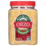 RiceSelect Orzo Pasta 10-Minute Cook Time for Quick Weeknight Dinners, 26.5 oz Pantry Jar
