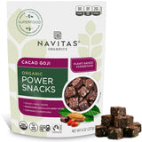 Navitas Organics Cacao Goji Power Snacks – Shelf-Stable Trail Fuel for Hiking and Backpacking Trips, 8 oz Travel Bag