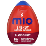 mio Energy Black Cherry Water Enhancer for Workout and Yoga Studio Hydration, 90 mg Caffeine, 1.62 fl oz Squeeze Bottle