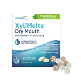 Oracoat XyliMelts – Non-Acidic pH 8 Dry Mouth Discs for Safe Overnight Oral Care, Sugar-Free Xylitol, 40 Count, Mild Mint