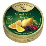 Cavendish & Harvey Mixed Fruit Drops – Decorative Gold Tin That Doubles as Keepsake Storage, 5.3 oz