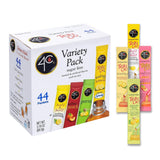 4C Powder Drink Mix Packets Iced Tea Variety - Kid Friendly Sugar Free Flavoring for Lunchboxes and After School Hydration