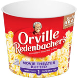 Orville Redenbacher's Movie Theater Butter Microwave Popcorn + Tub – Mindful Movie Night Snack for Apartment Kitchen