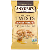 Snyder's of Hanover Honey Wheat Braided Pretzel Twists – Guilt-Free Pantry Snack with 2g Fat, 12 oz Bag