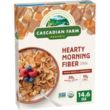 Cascadian Farm Hearty Morning Fiber Cereal for After-School Snack Bowls, USDA Organic Family Cereal