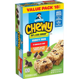 Quaker Chewy Granola Bars 25% Less Sugar – Better-for-You Snack for Home Office and Gym Bag, 18 Bars