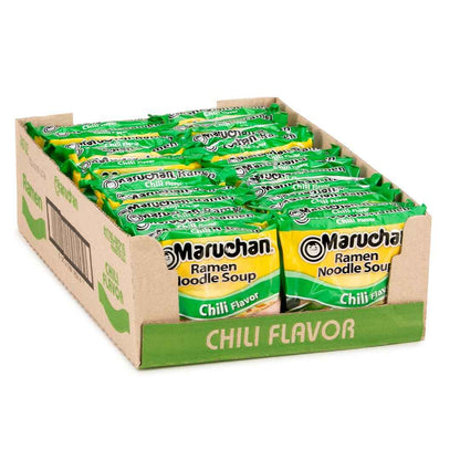 Maruchan Ramen Chili – Quick 3-Minute Lunch for Home Office, Instant Noodles Single-Serve Packs 24 Count