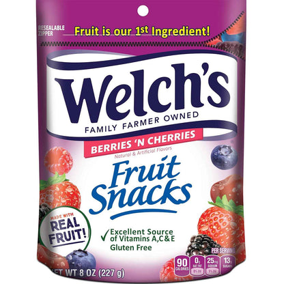 Welch's Fruit Snacks Bulk Variety Bag – Portable Gluten-Free Snack Packs for Camping, Hotel Rooms, and Long Car Rides