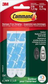 Command Outdoor Refill Strips – Re-Hang Seasonal Wreaths and Lanterns Without Marring Siding