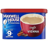 Maxwell House Instant Cafe Mix – Calming Decaf Coffee for Evening Wind-Down, Sugar-Free French Vanilla, 9 oz