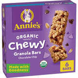 Annie's Organic Chocolate Chip Granola Bars – Office Desk Drawer Snack, 12 ct