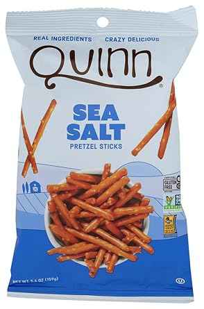 Quinn Pretzel Sticks Sea Salt 5.6 oz – Allergen-Free School Safe Snack for Kids Lunchboxes