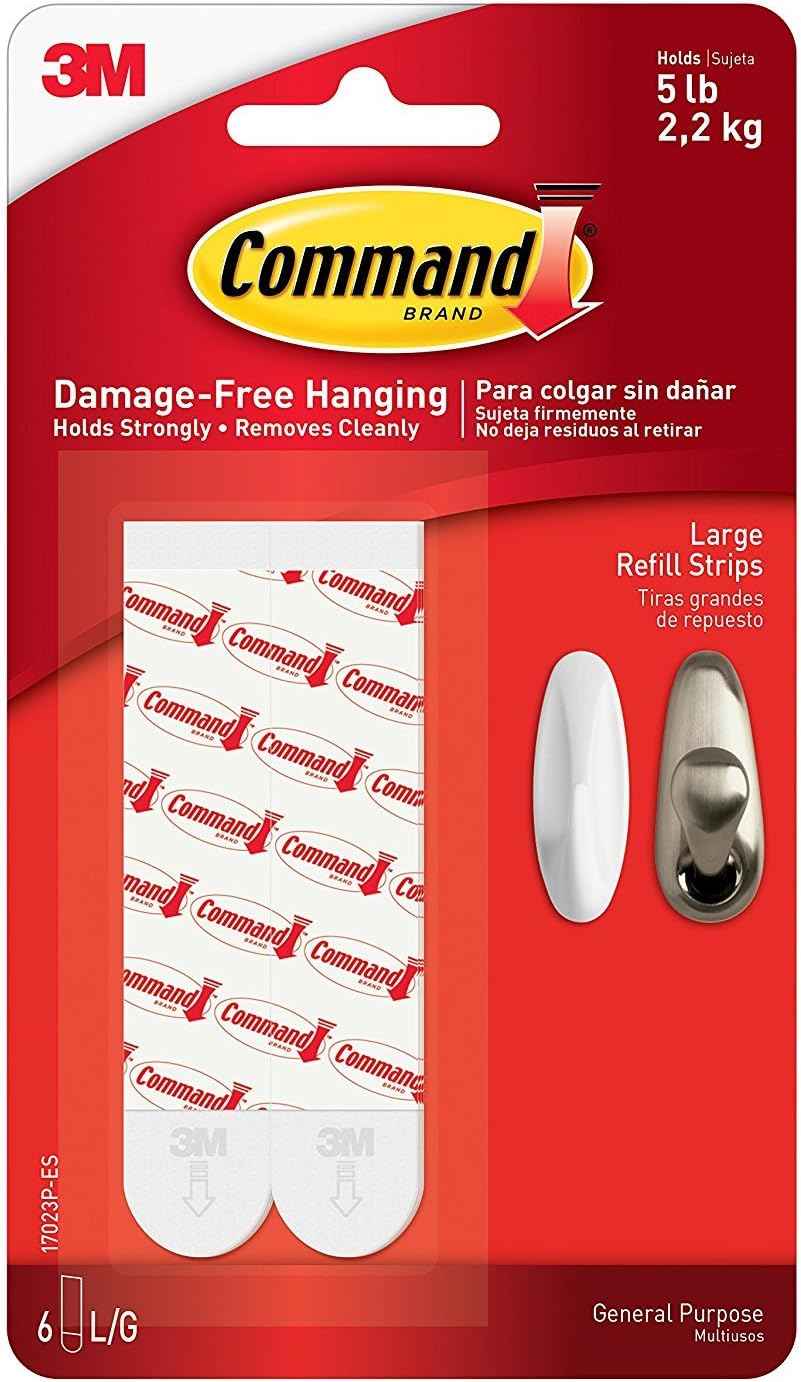 Command Large Refill Strips – Less-Is-More Gallery Wall Solution, Six Damage-Free Strips for Curated Displays